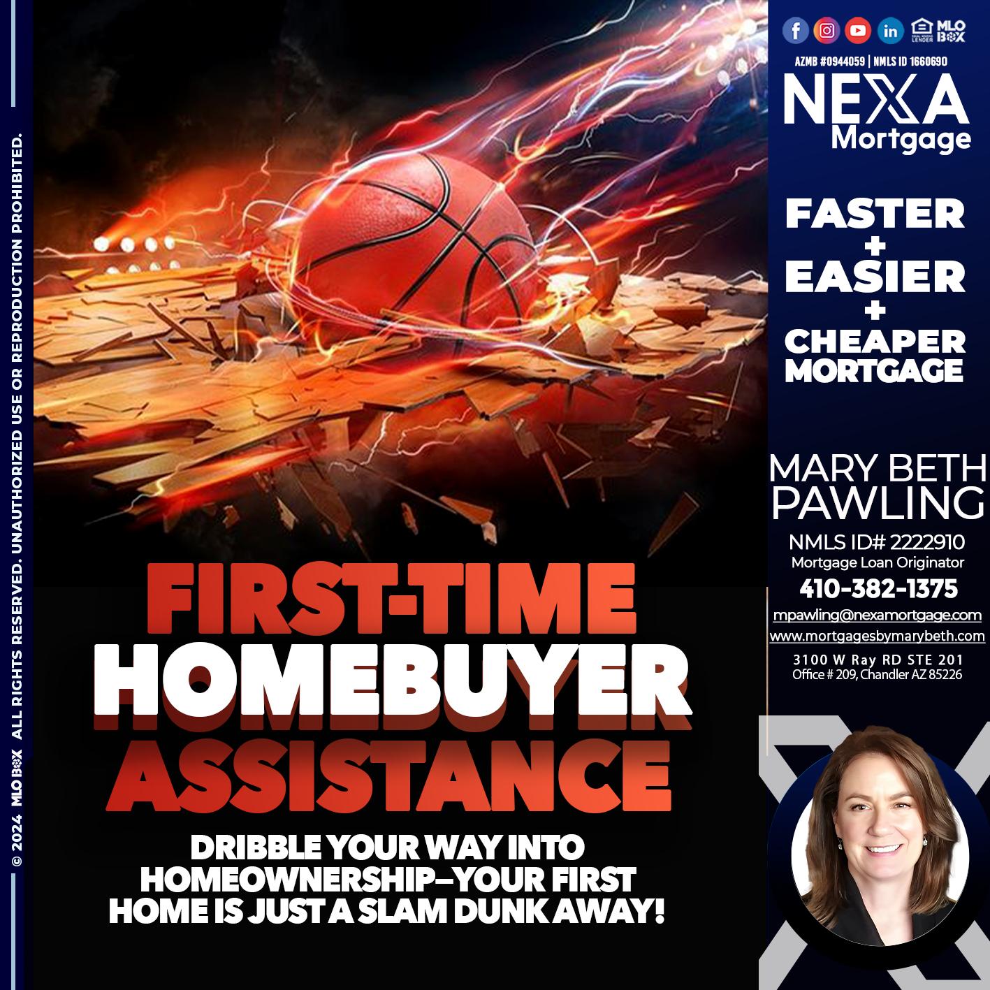 FIRST TIME HOME BUYER DP - Mary Beth Pawling -Mortgage Loan Originator
