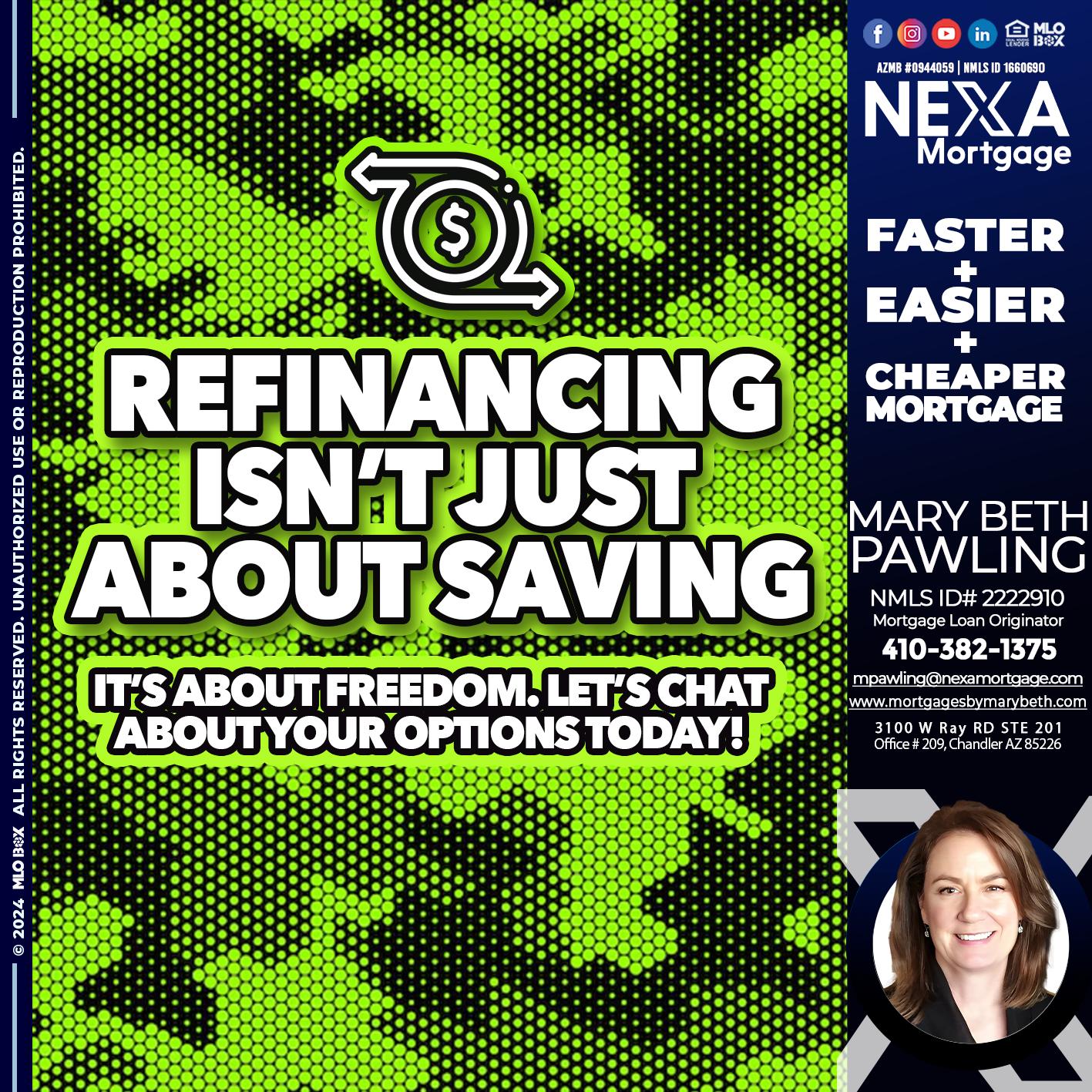 REFINANCING - Mary Beth Pawling -Mortgage Loan Originator