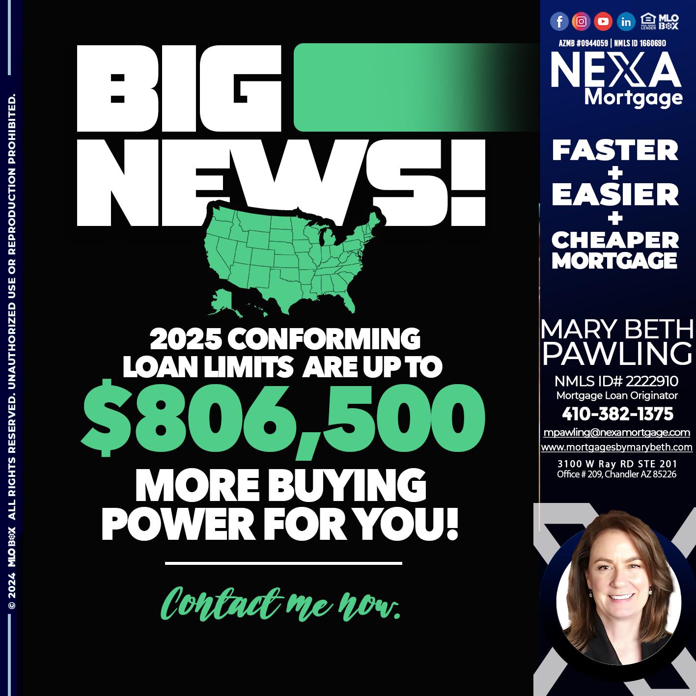 BIG NEWS - Mary Beth Pawling -Mortgage Loan Originator