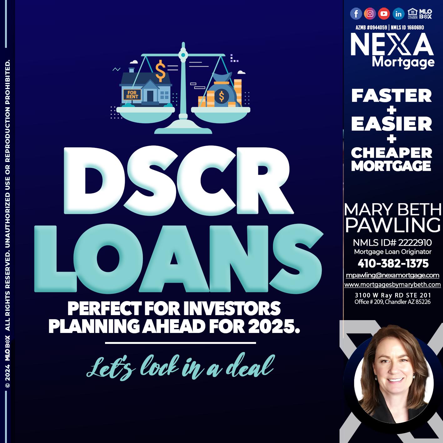 DSCR LOANS - Mary Beth Pawling -Mortgage Loan Originator