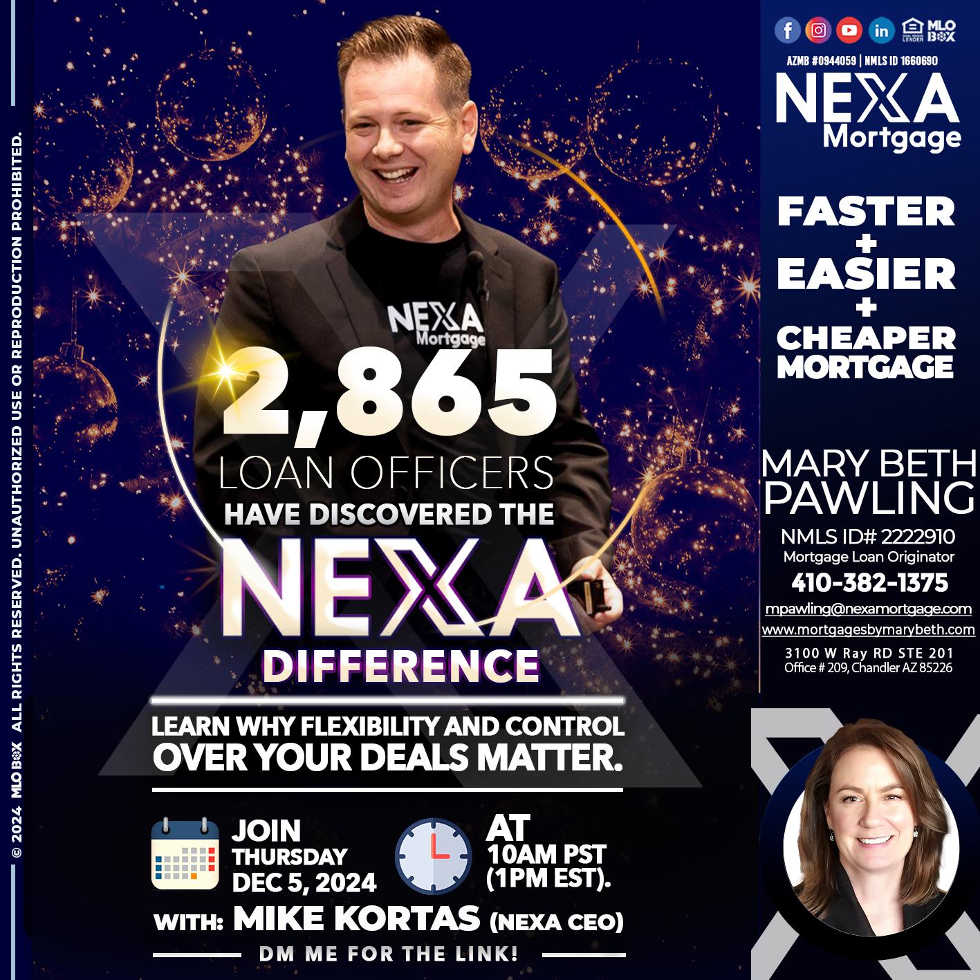 2,865 LOAN OFFICERS - Mary Beth Pawling -Mortgage Loan Originator