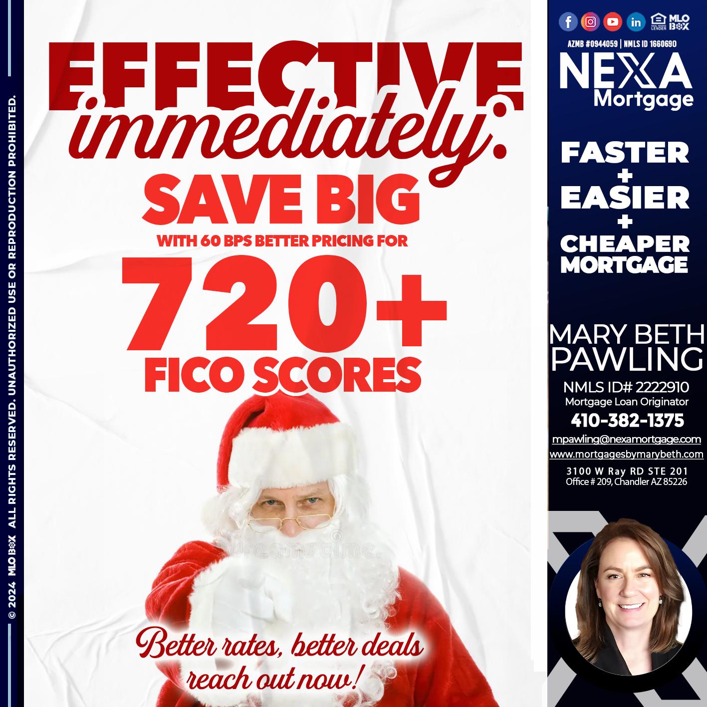EFECTIVE IMMEDIATELY - Mary Beth Pawling -Mortgage Loan Originator