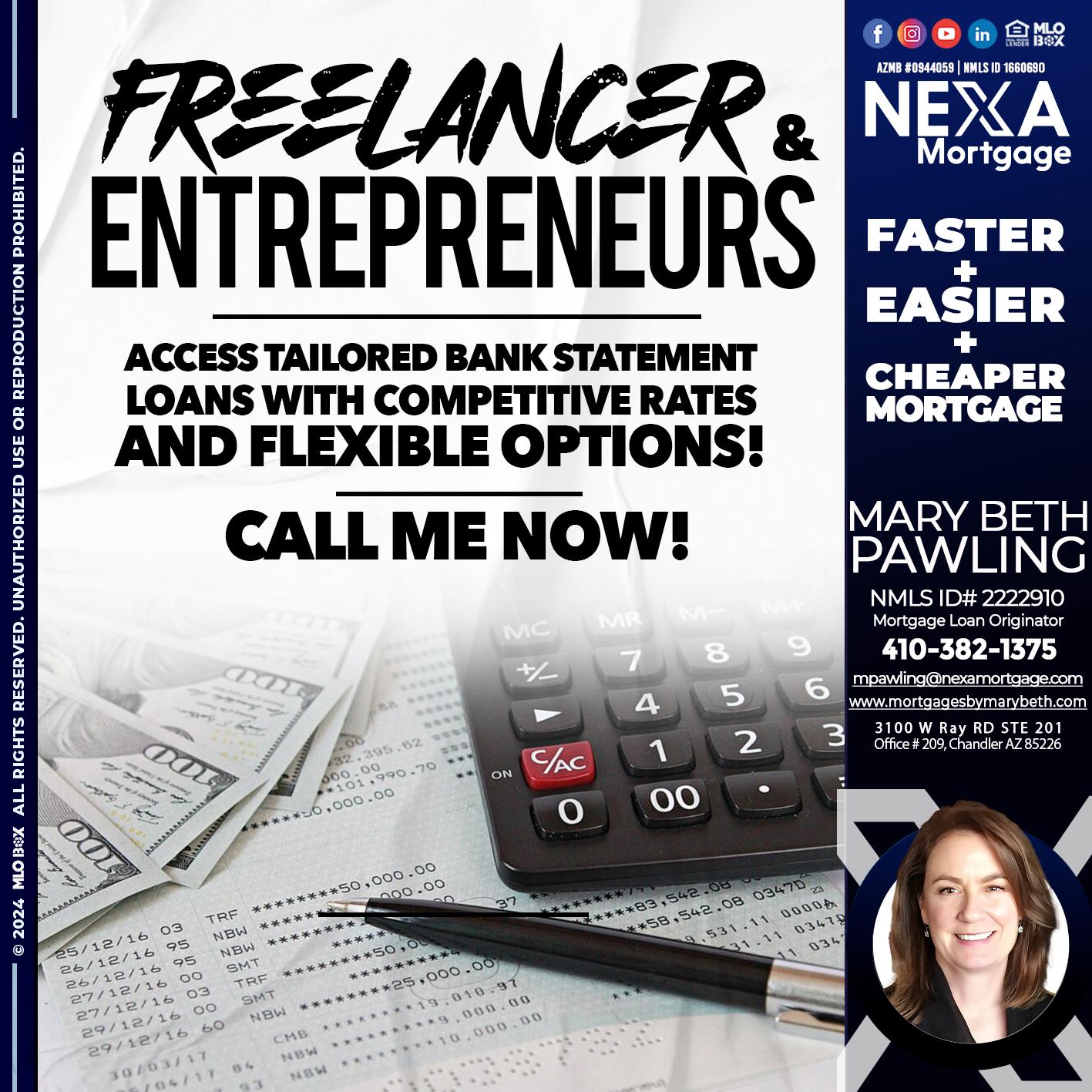freelancer - Mary Beth Pawling -Mortgage Loan Originator