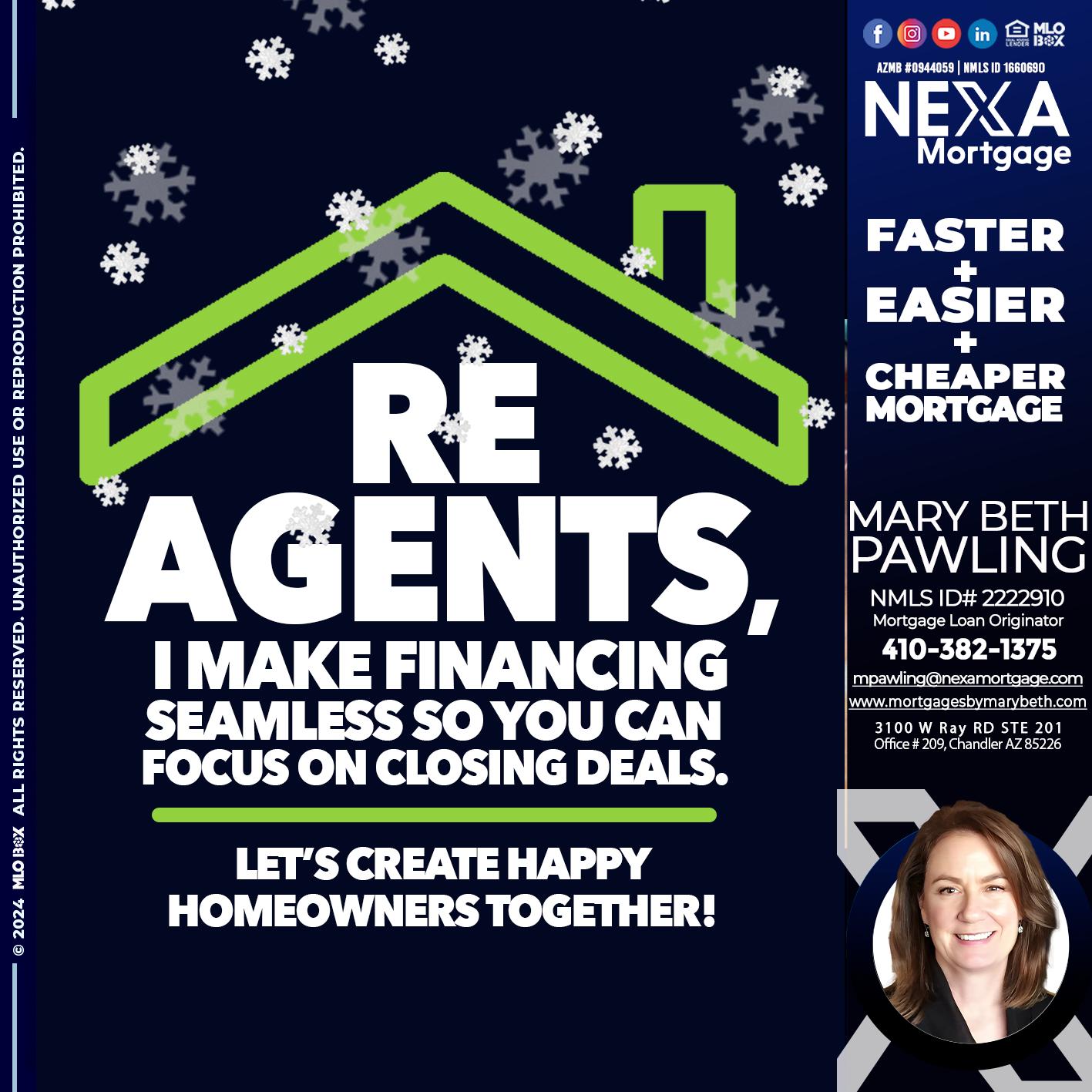 RE AGENTS - Mary Beth Pawling -Mortgage Loan Originator