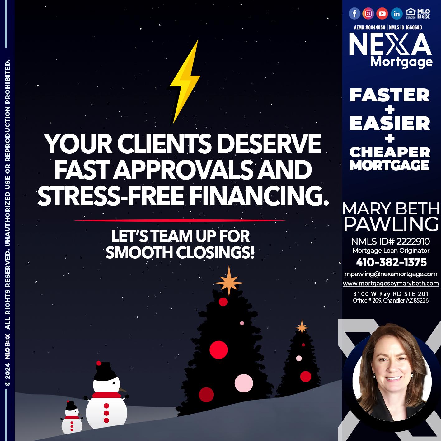 YOUR CLIENTS - Mary Beth Pawling -Mortgage Loan Originator