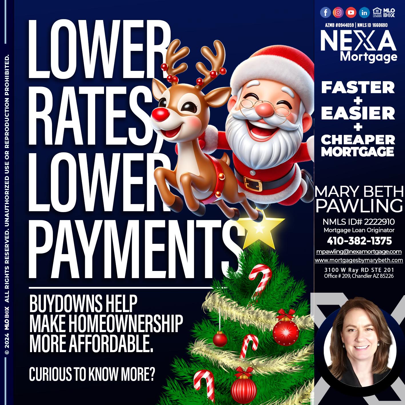 lower rates - Mary Beth Pawling -Mortgage Loan Originator