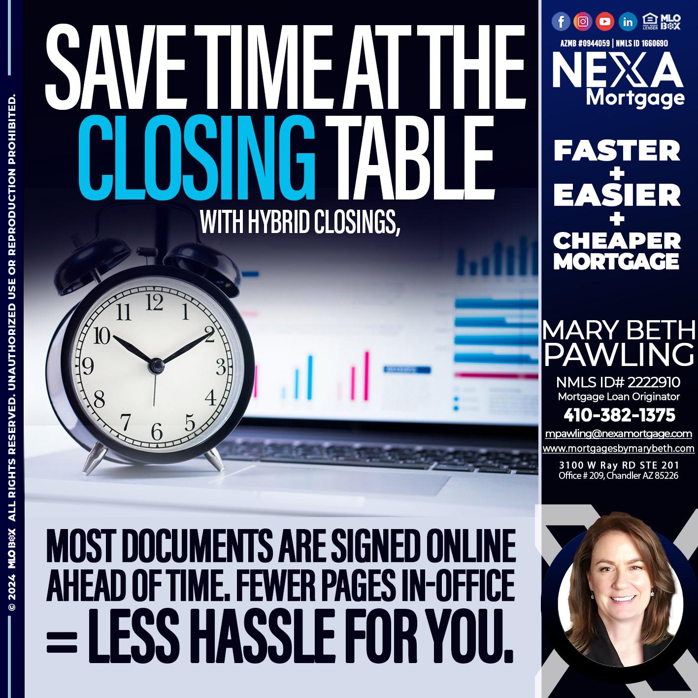 SAVE TIME - Mary Beth Pawling -Mortgage Loan Originator