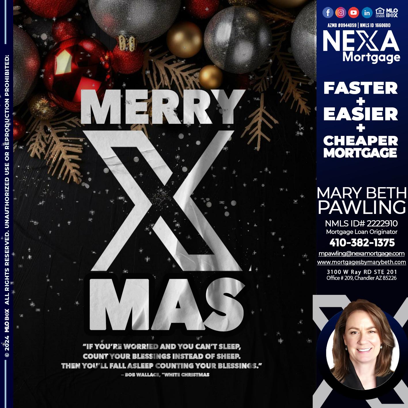 MERRY XMAS - Mary Beth Pawling -Mortgage Loan Originator