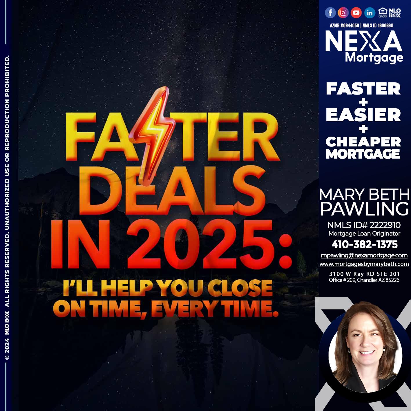 FASTER DEALS - Mary Beth Pawling -Mortgage Loan Originator