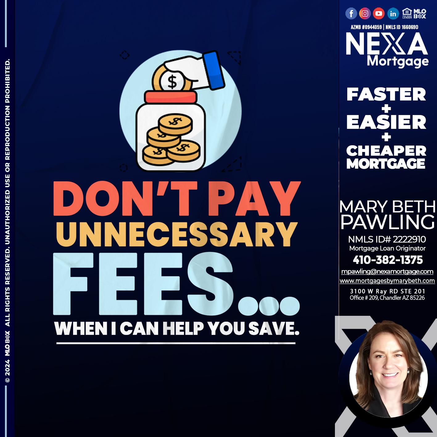 DON´T PAY - Mary Beth Pawling -Mortgage Loan Originator