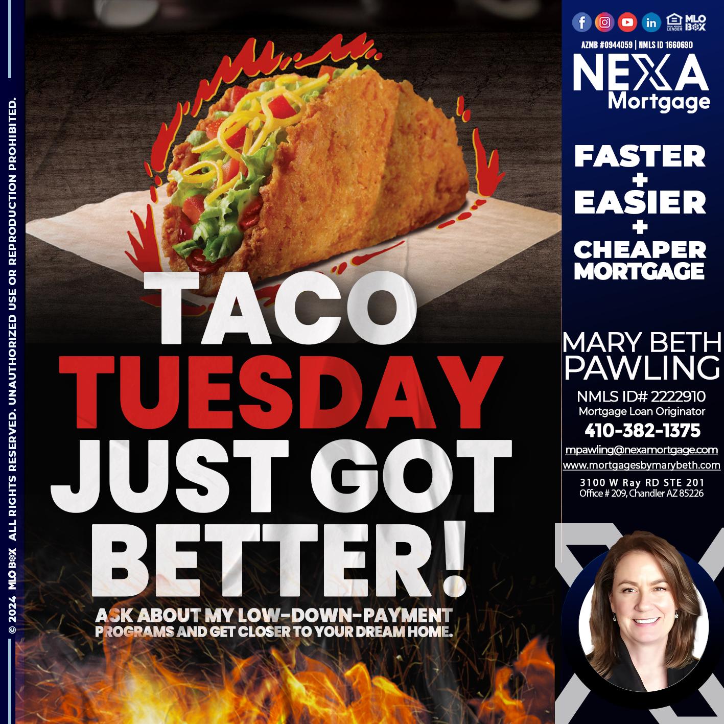 TACO TUESDAY - Mary Beth Pawling -Mortgage Loan Originator