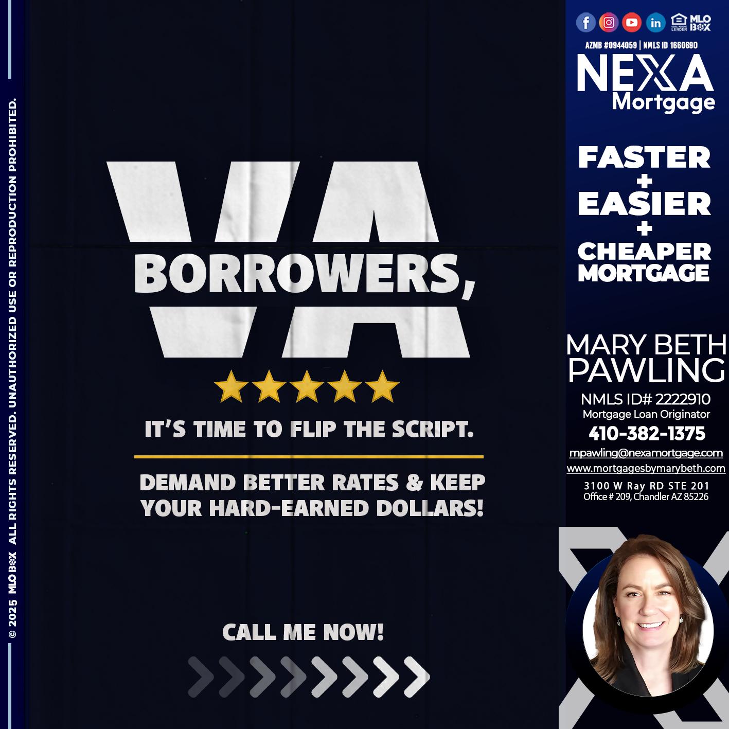 VA BORROWERS - Mary Beth Pawling -Mortgage Loan Originator