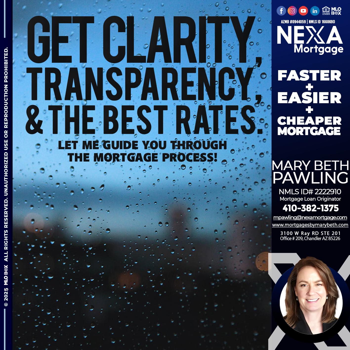 GET CLARITY - Mary Beth Pawling -Mortgage Loan Originator