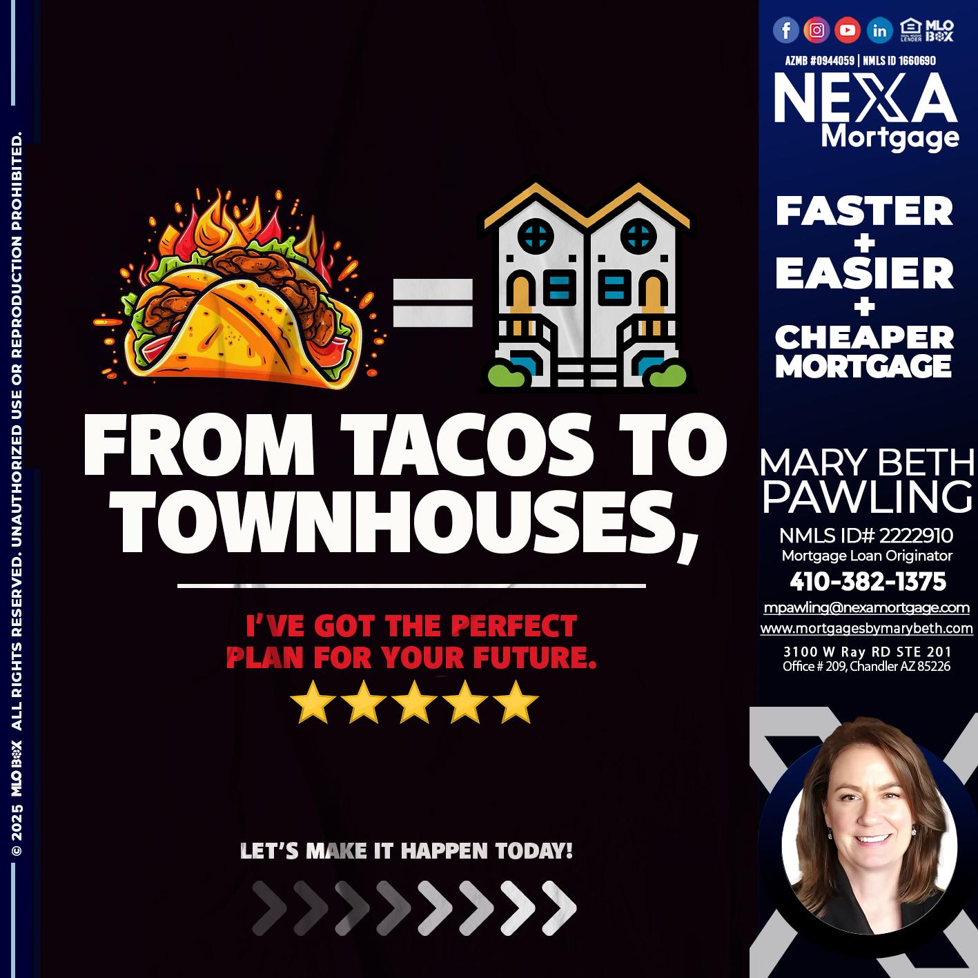 from tacos to - Mary Beth Pawling -Mortgage Loan Originator