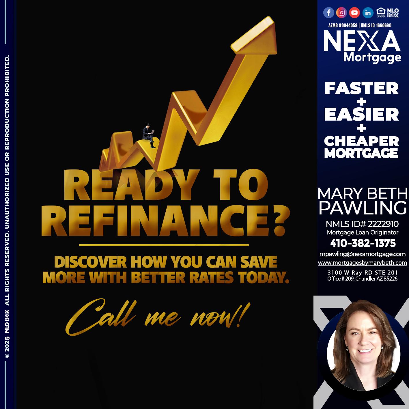 READY TO REFI - Mary Beth Pawling -Mortgage Loan Originator