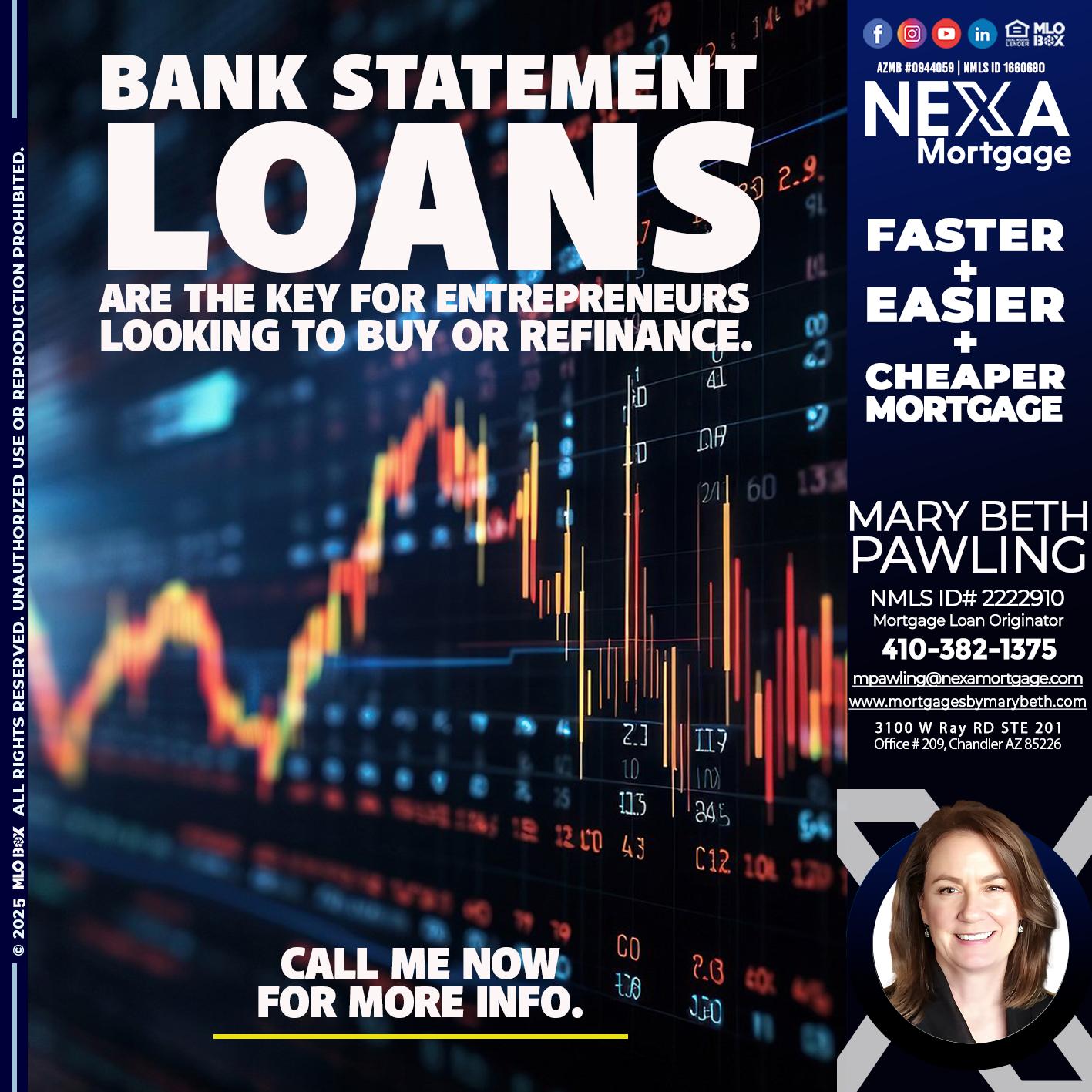 BANK STATEMENT - Mary Beth Pawling -Mortgage Loan Originator