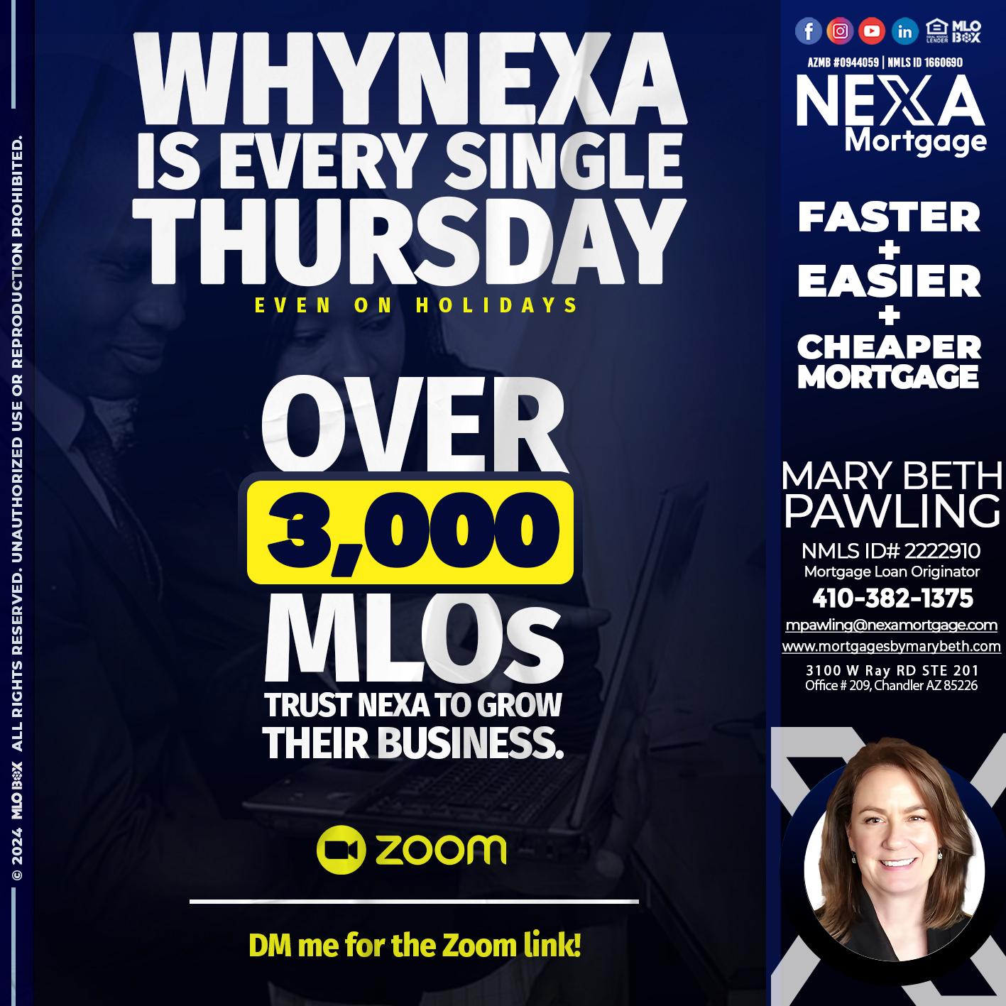 why NEXA - Mary Beth Pawling -Mortgage Loan Originator