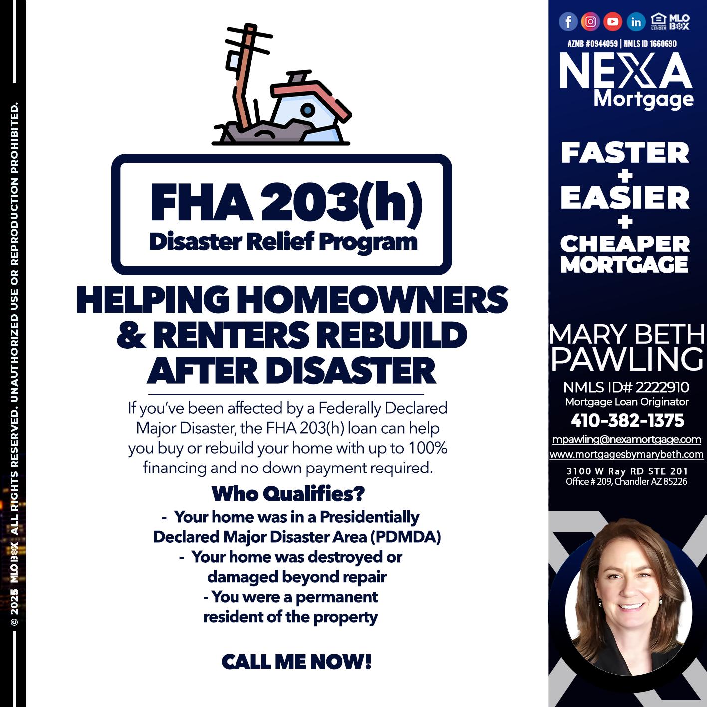 FHA - Mary Beth Pawling -Mortgage Loan Originator