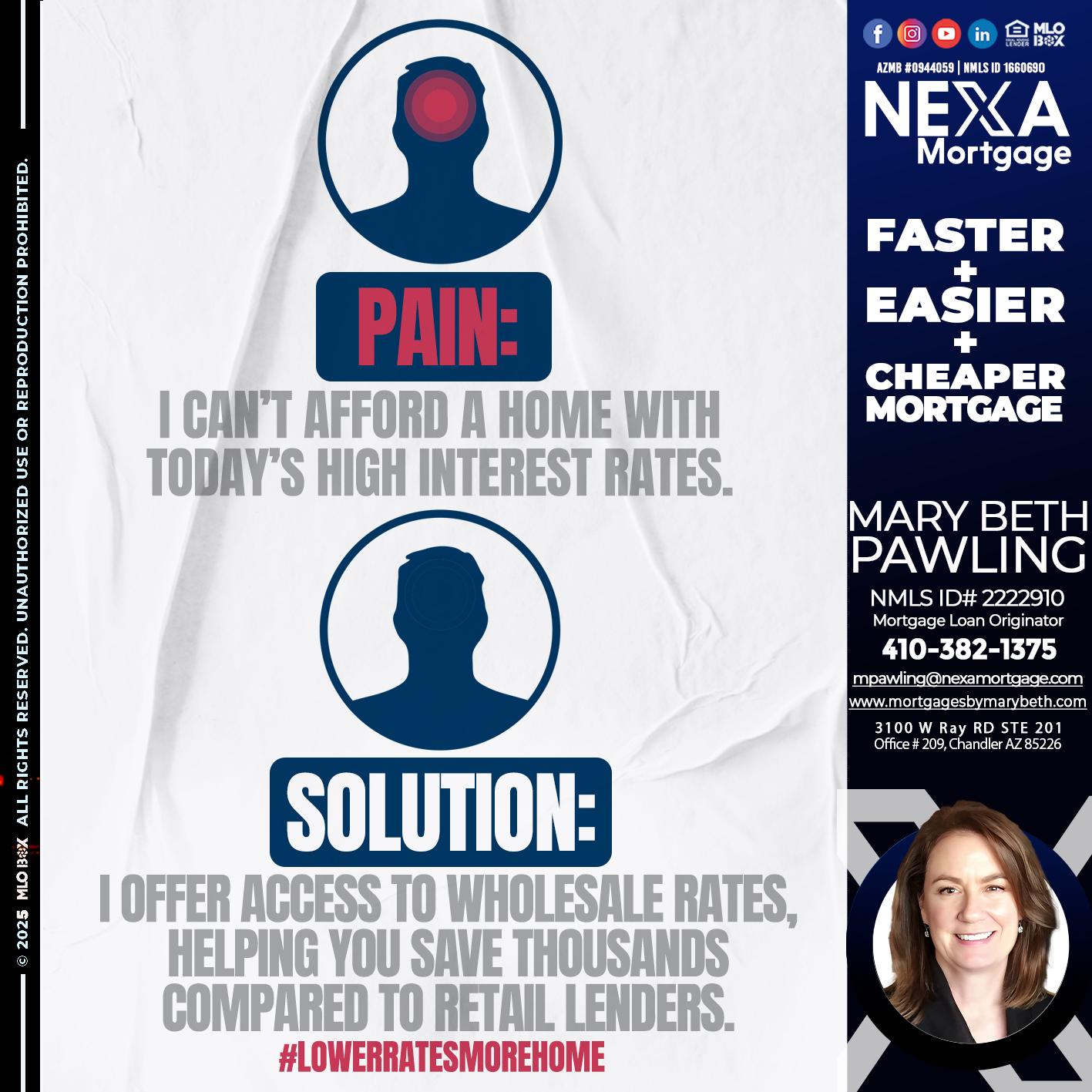PAIN-SOLUTION - Mary Beth Pawling -Mortgage Loan Originator