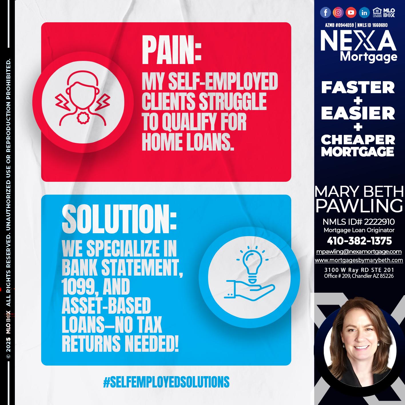 pain-solution - Mary Beth Pawling -Mortgage Loan Originator