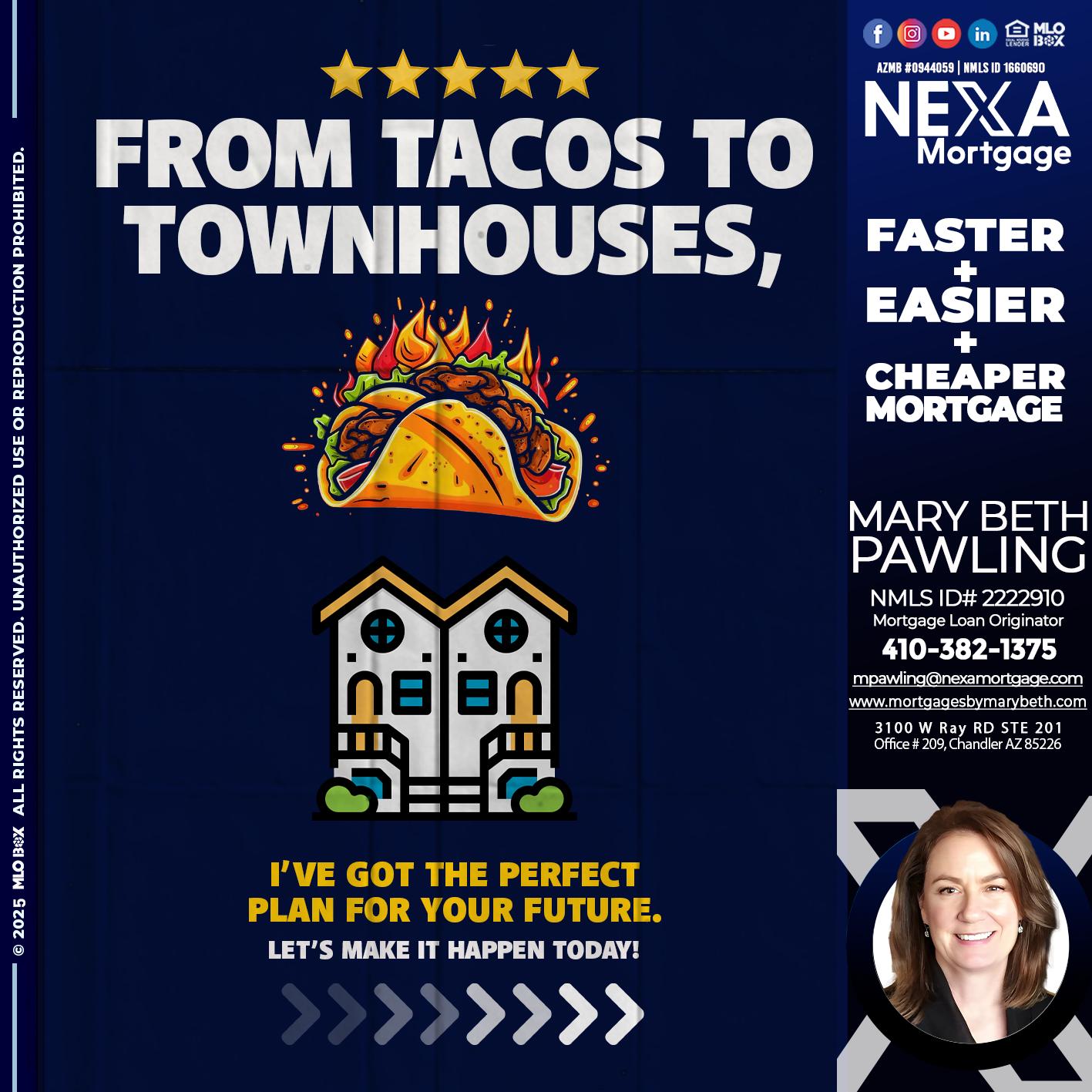 from tacos to townhomes - Mary Beth Pawling -Mortgage Loan Originator