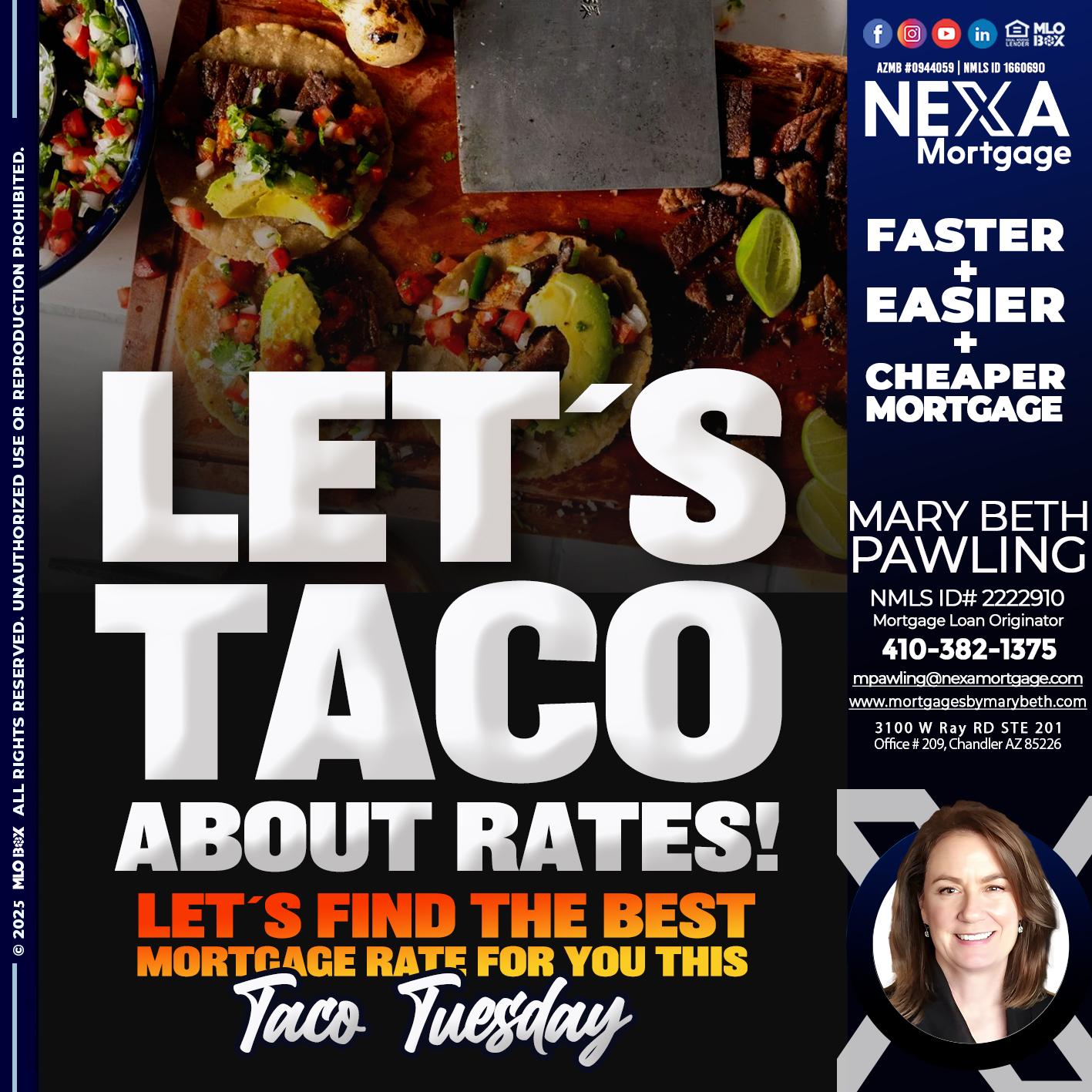 LETS TACO - Mary Beth Pawling -Mortgage Loan Originator