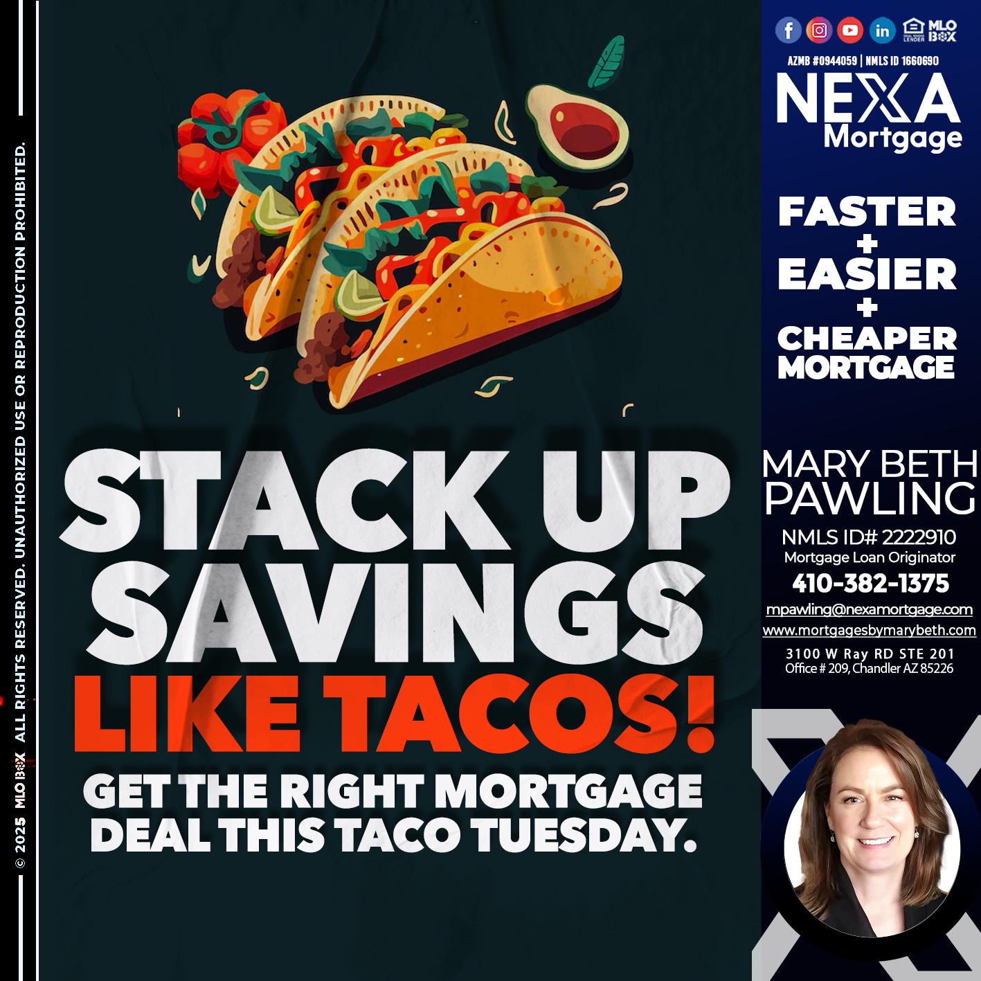 TACO TUESDAY - Mary Beth Pawling -Mortgage Loan Originator