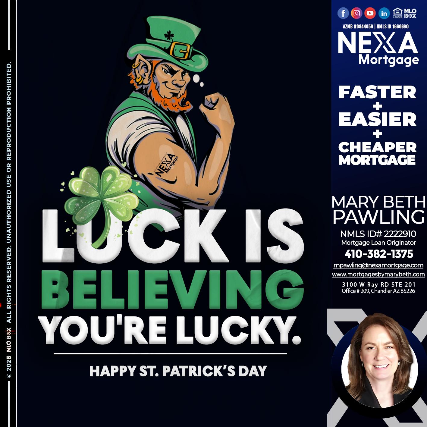 ST. PATRICKS DAY - Mary Beth Pawling -Mortgage Loan Originator