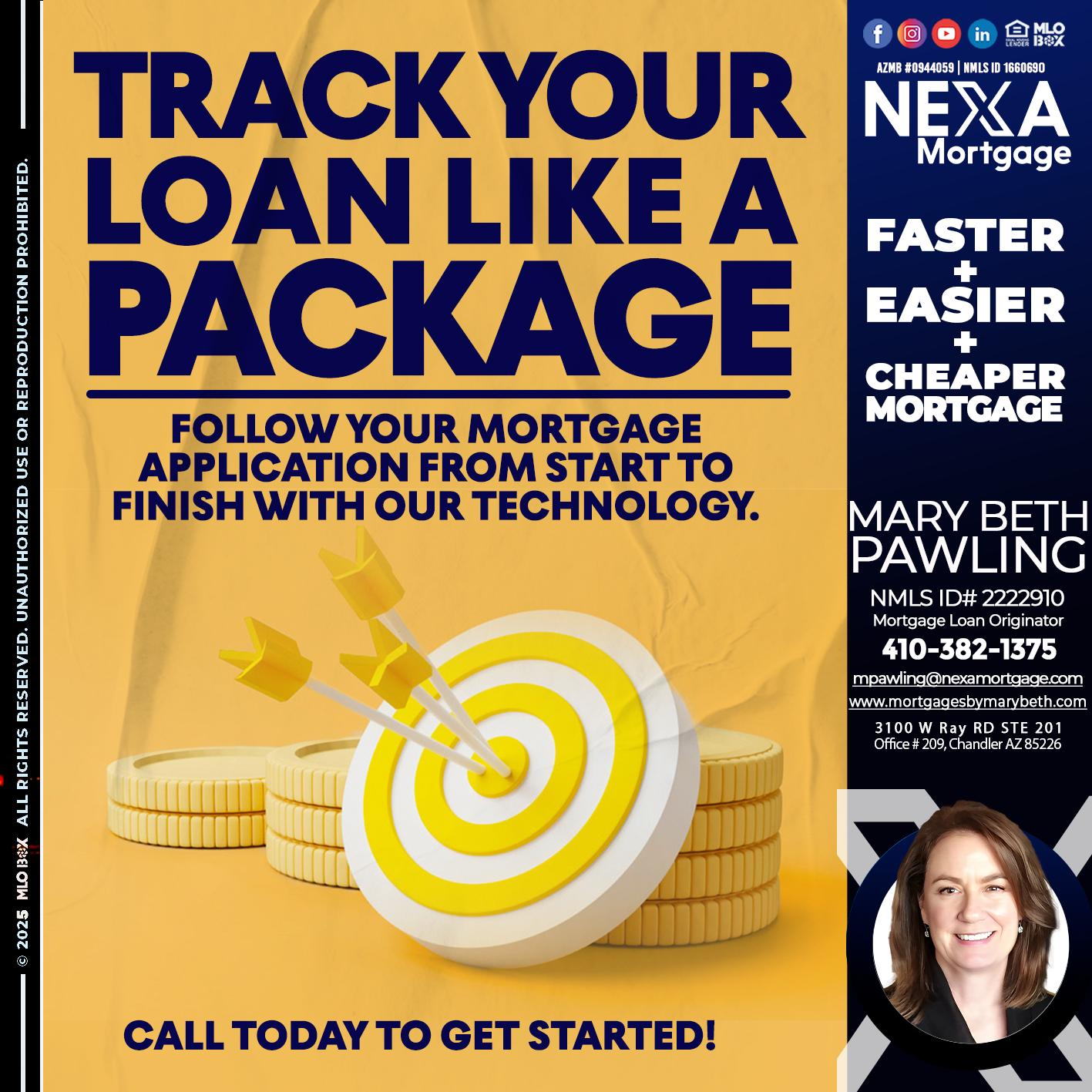TRACK YOU LOAN - Mary Beth Pawling -Mortgage Loan Originator