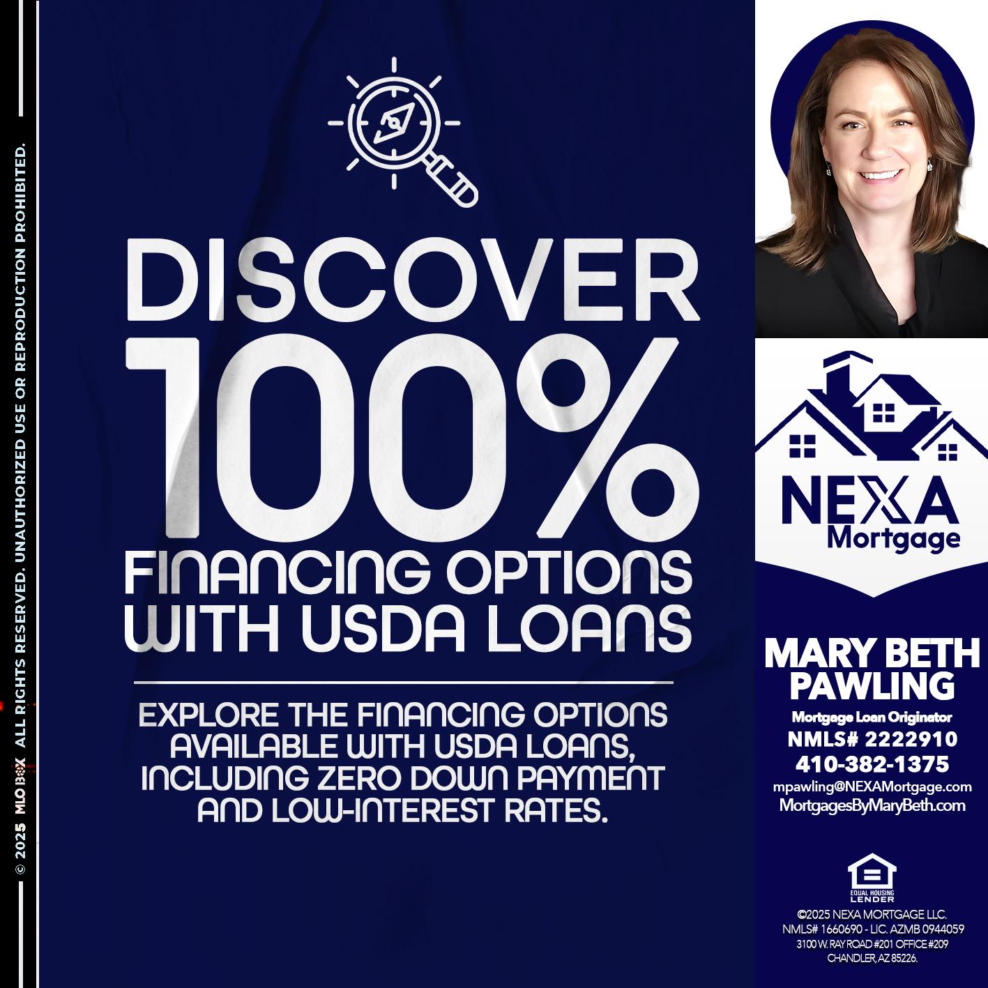 DISCOVER 100% - Mary Beth Pawling -Mortgage Loan Originator