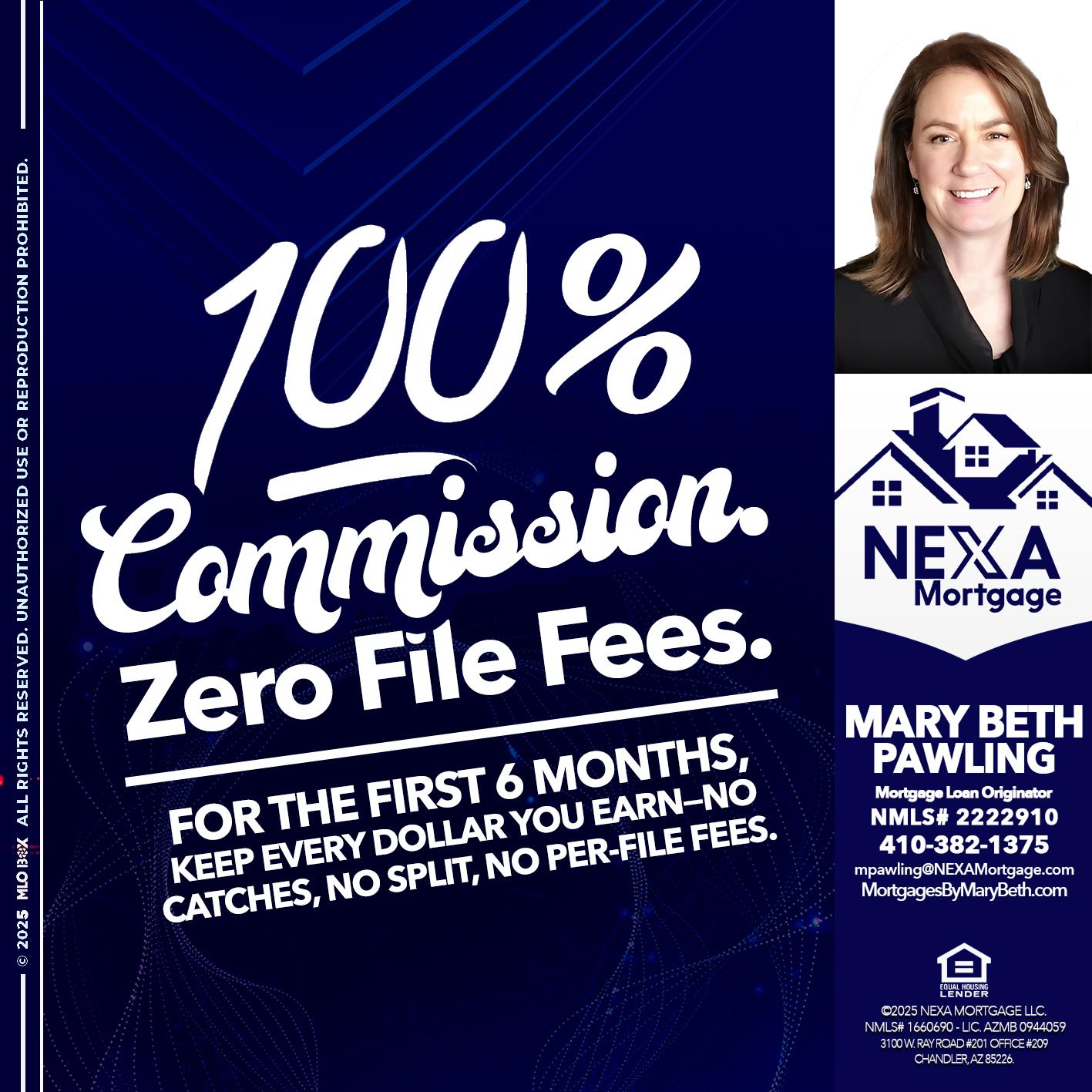 100% commission - Mary Beth Pawling -Mortgage Loan Originator