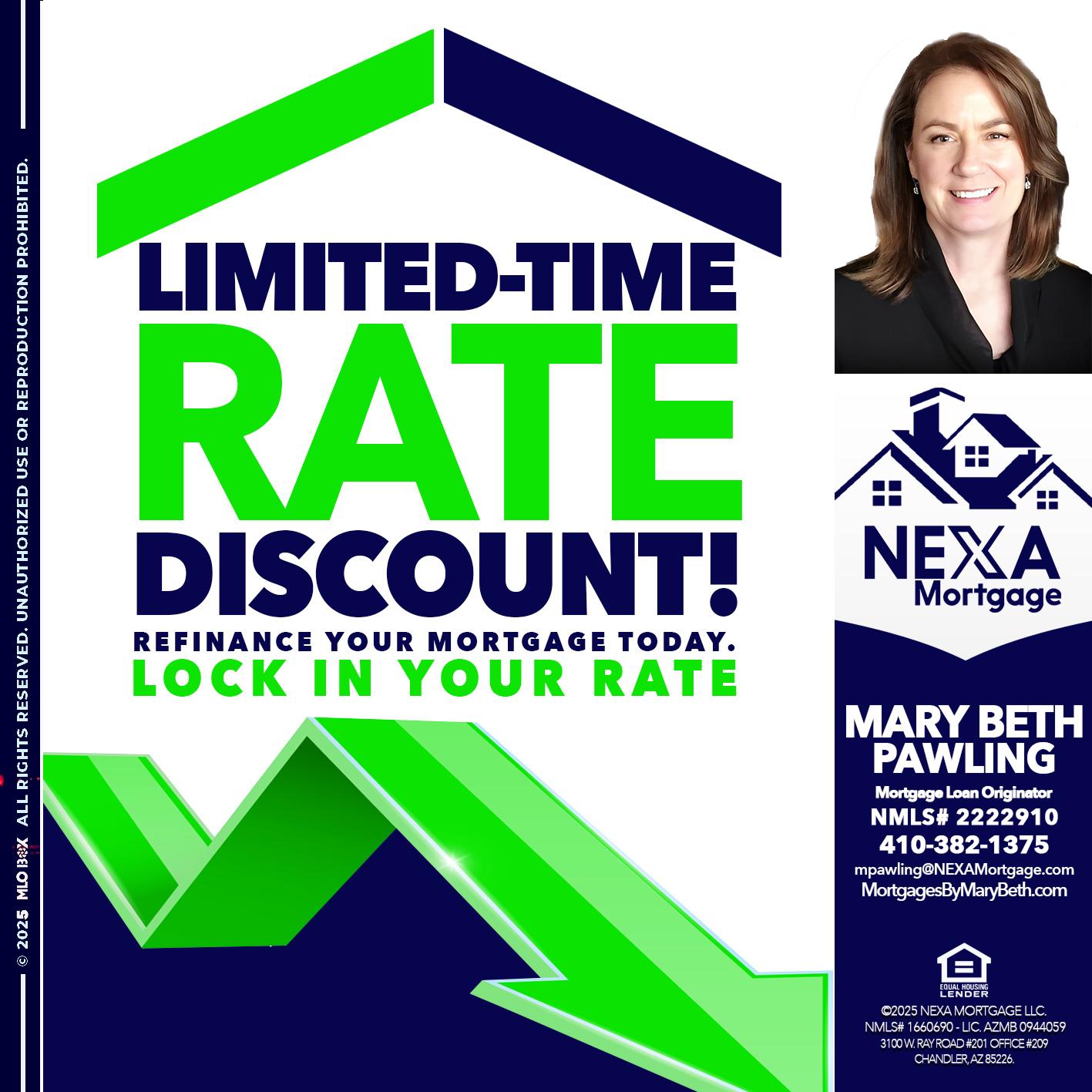 LIMITED TIME - Mary Beth Pawling -Mortgage Loan Originator