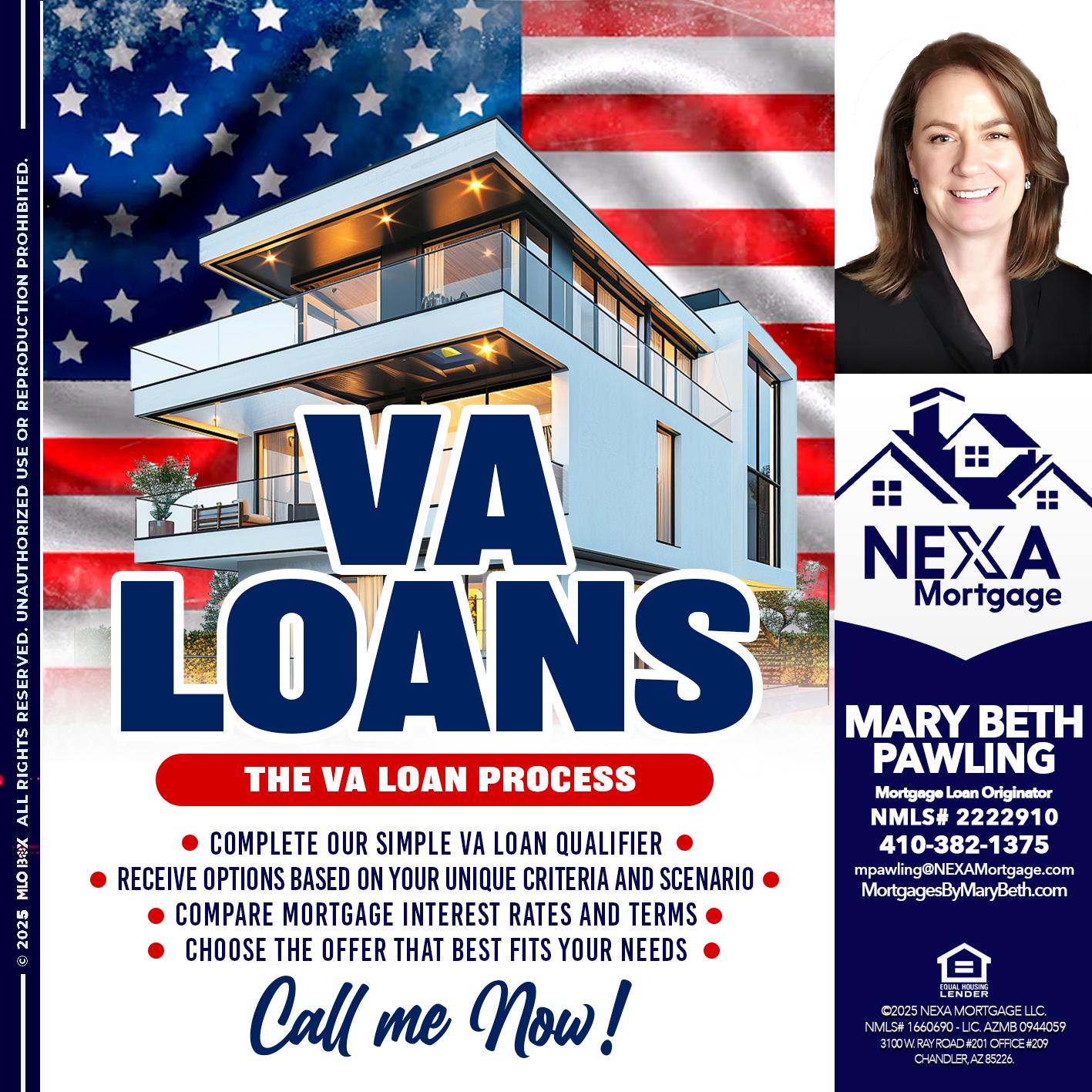 VA LOANS - Mary Beth Pawling -Mortgage Loan Originator
