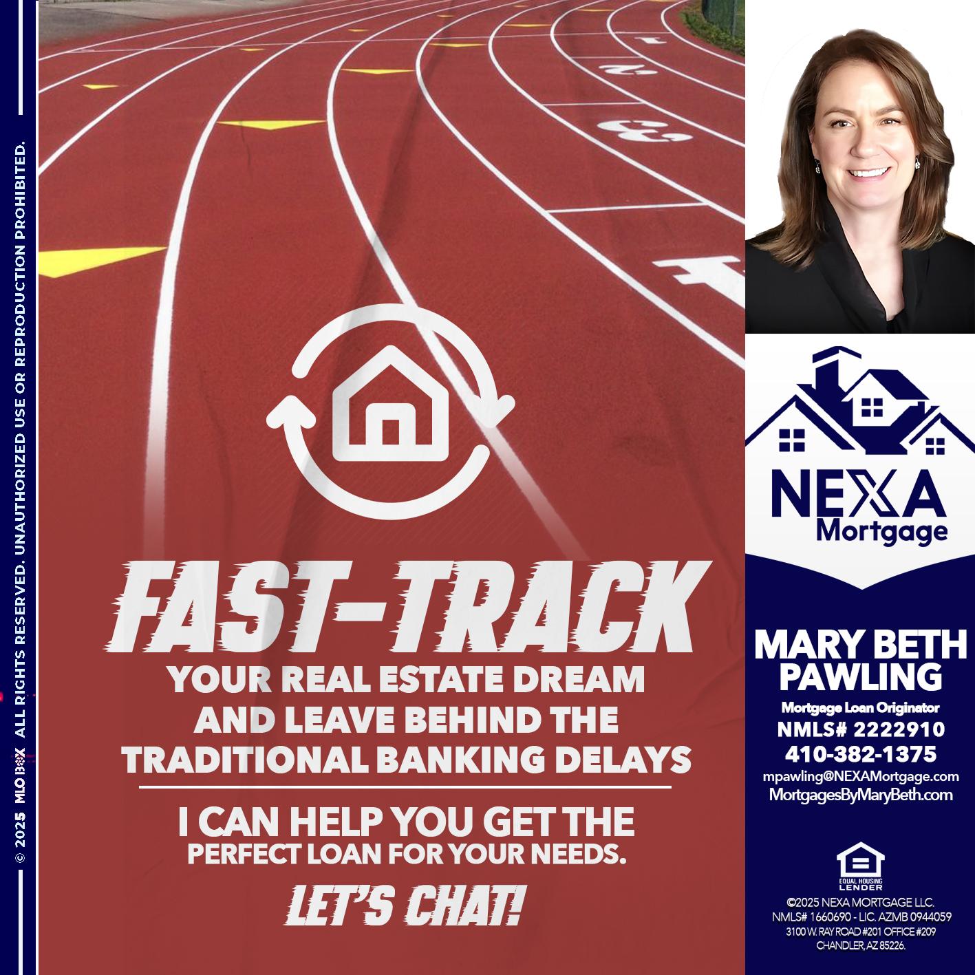 FAST TRACK - Mary Beth Pawling -Mortgage Loan Originator