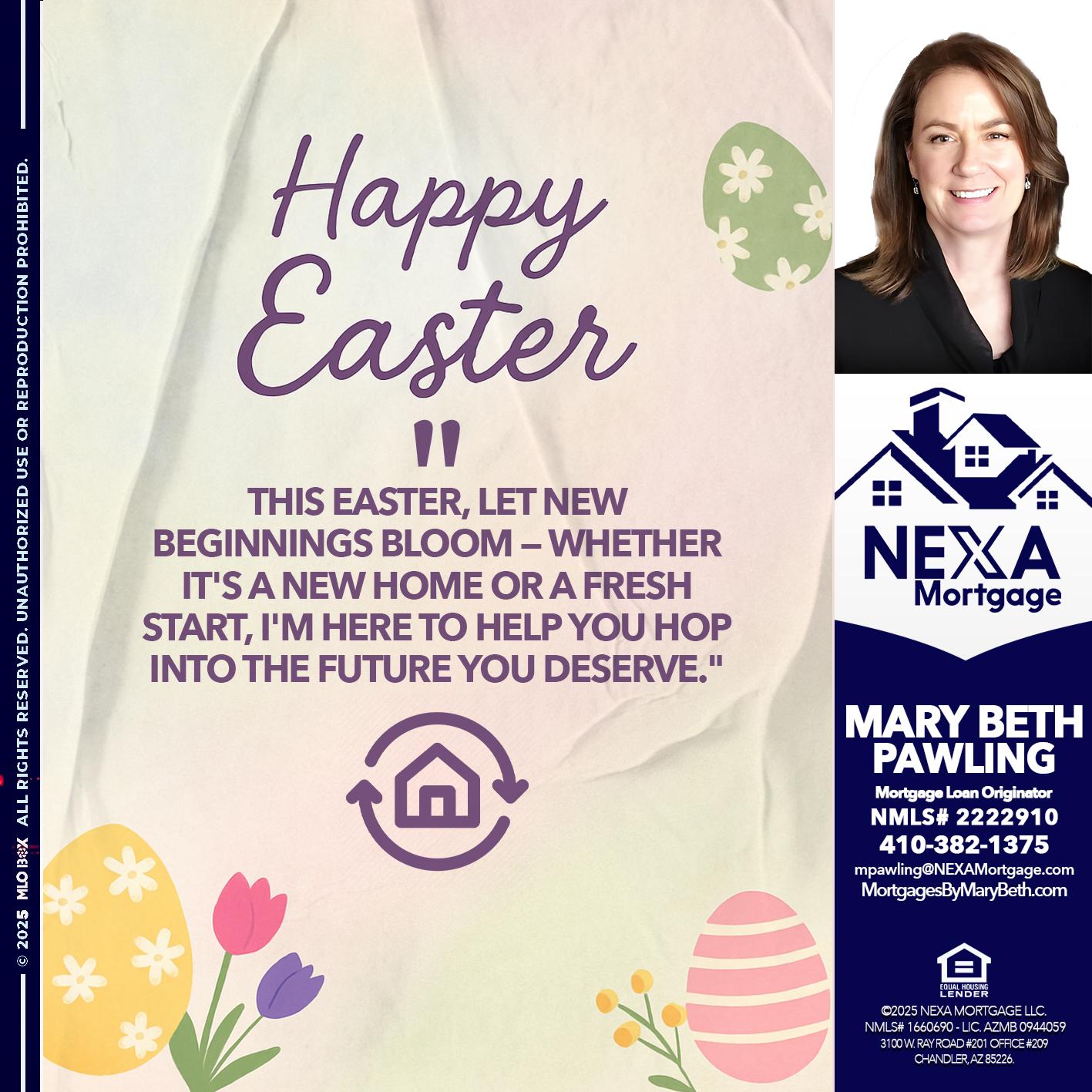 HAPPY EASTER - Mary Beth Pawling -Mortgage Loan Originator