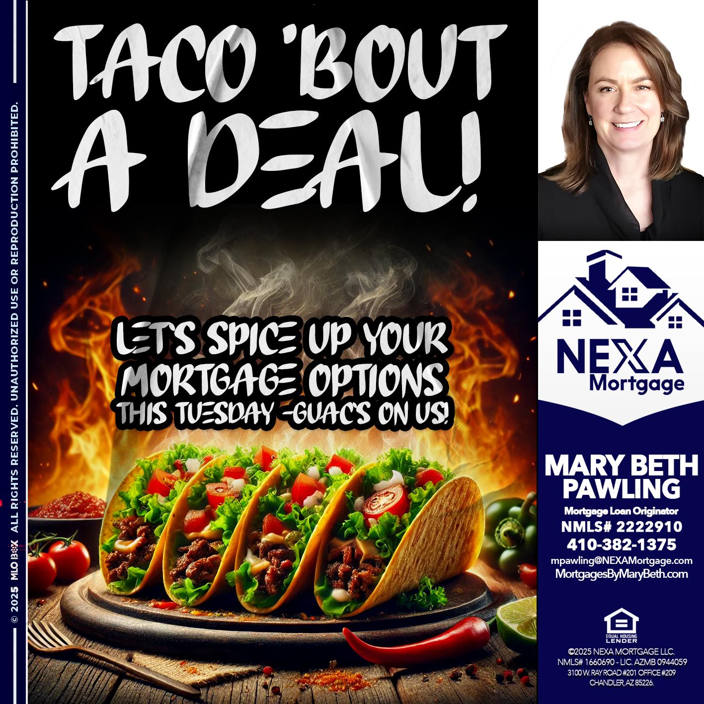 TACO BOUT - Mary Beth Pawling -Mortgage Loan Originator