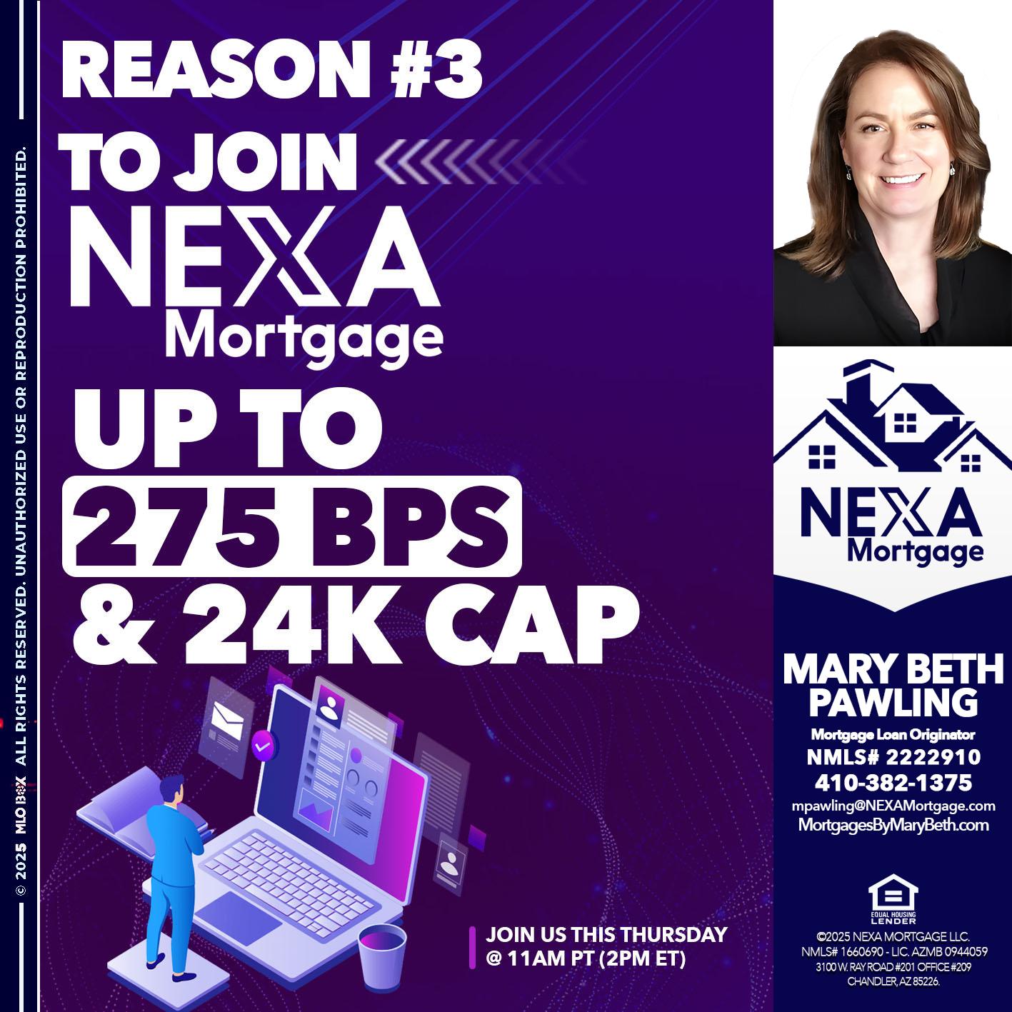 REASON 3 - Mary Beth Pawling -Mortgage Loan Originator