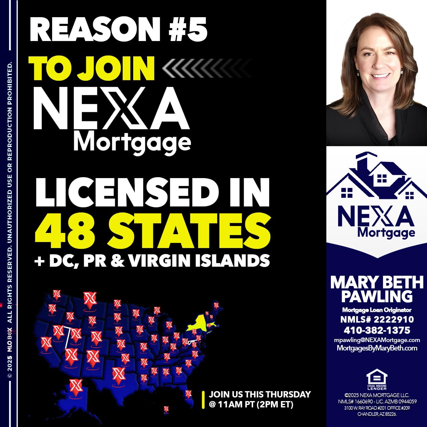 REASON 5 - Mary Beth Pawling -Mortgage Loan Originator