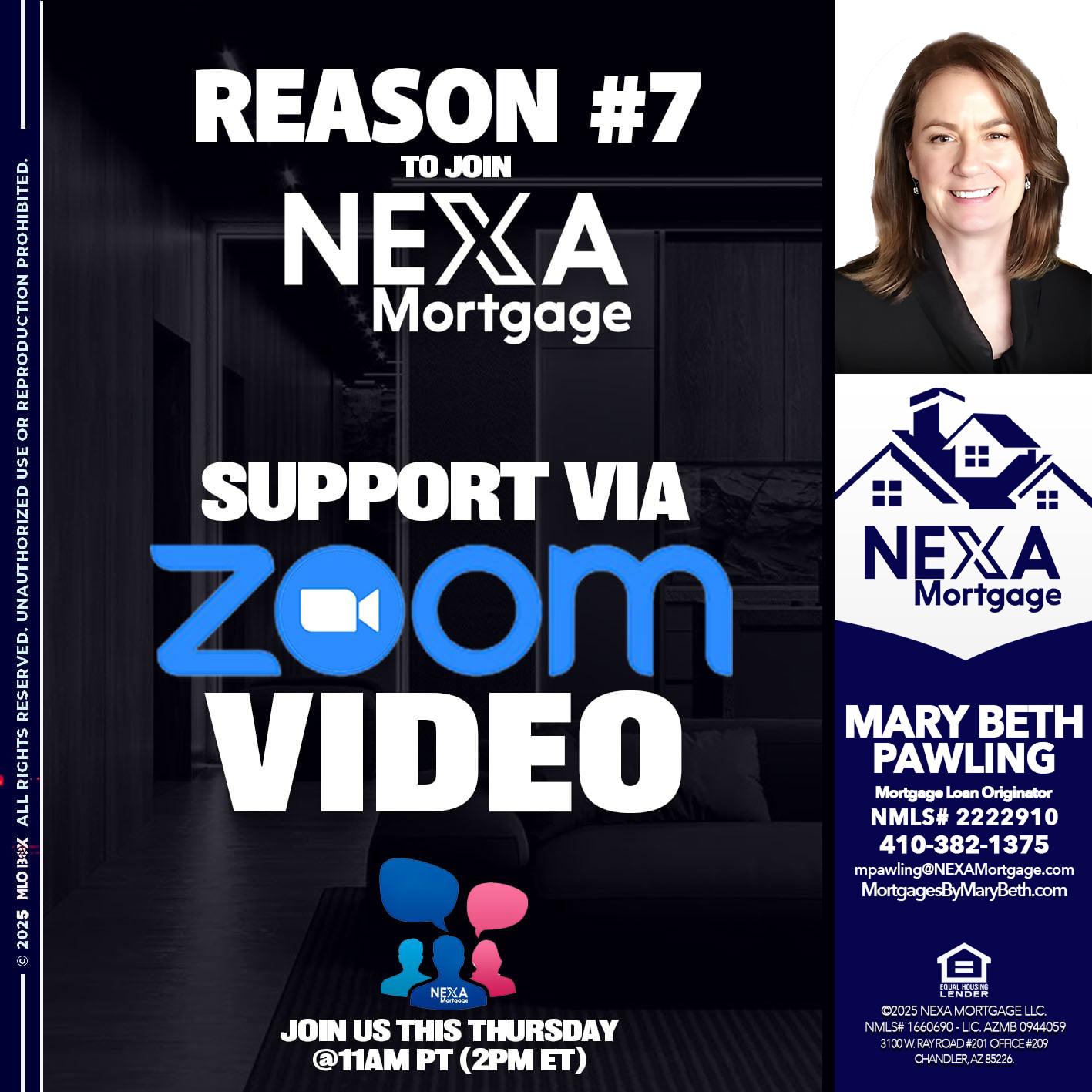 REASON 7 - Mary Beth Pawling -Mortgage Loan Originator