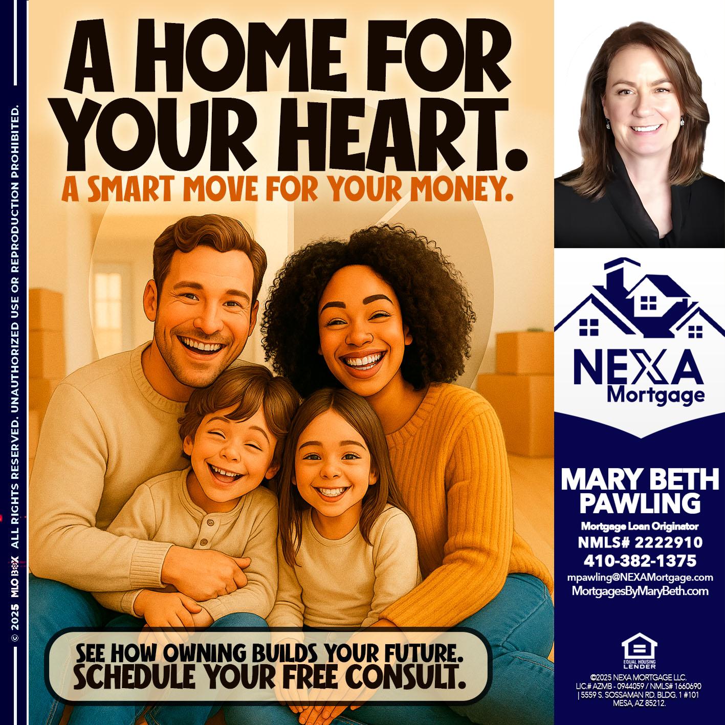 A HOME FOR - Mary Beth Pawling -Mortgage Loan Originator