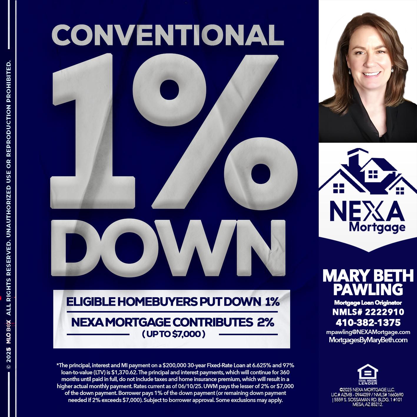 CONVENTIONAL - Mary Beth Pawling -Mortgage Loan Originator