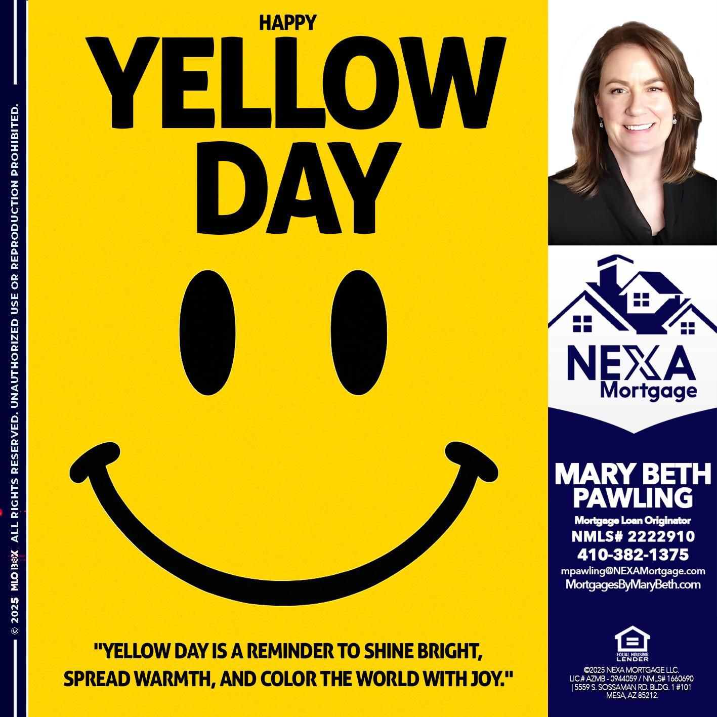 YELLOW DAY - Mary Beth Pawling -Mortgage Loan Originator