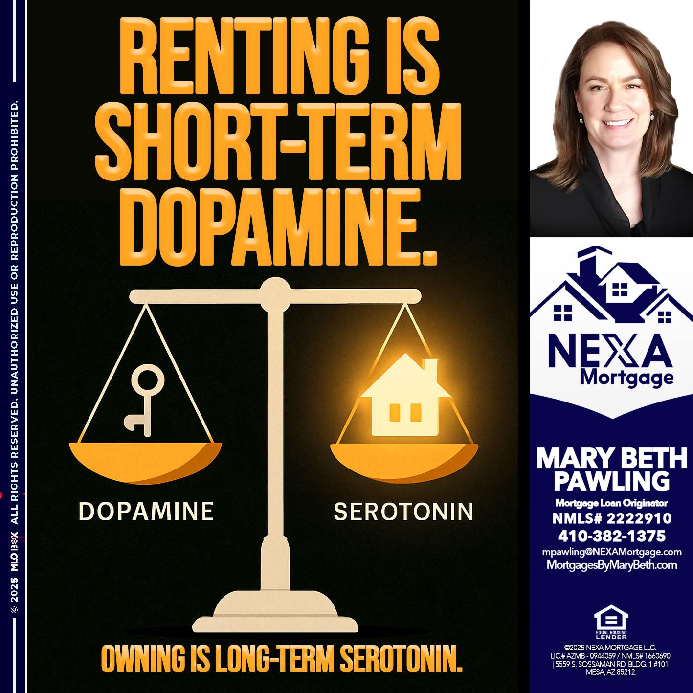 RENTING IS SHORT TERM - Mary Beth Pawling -Mortgage Loan Originator