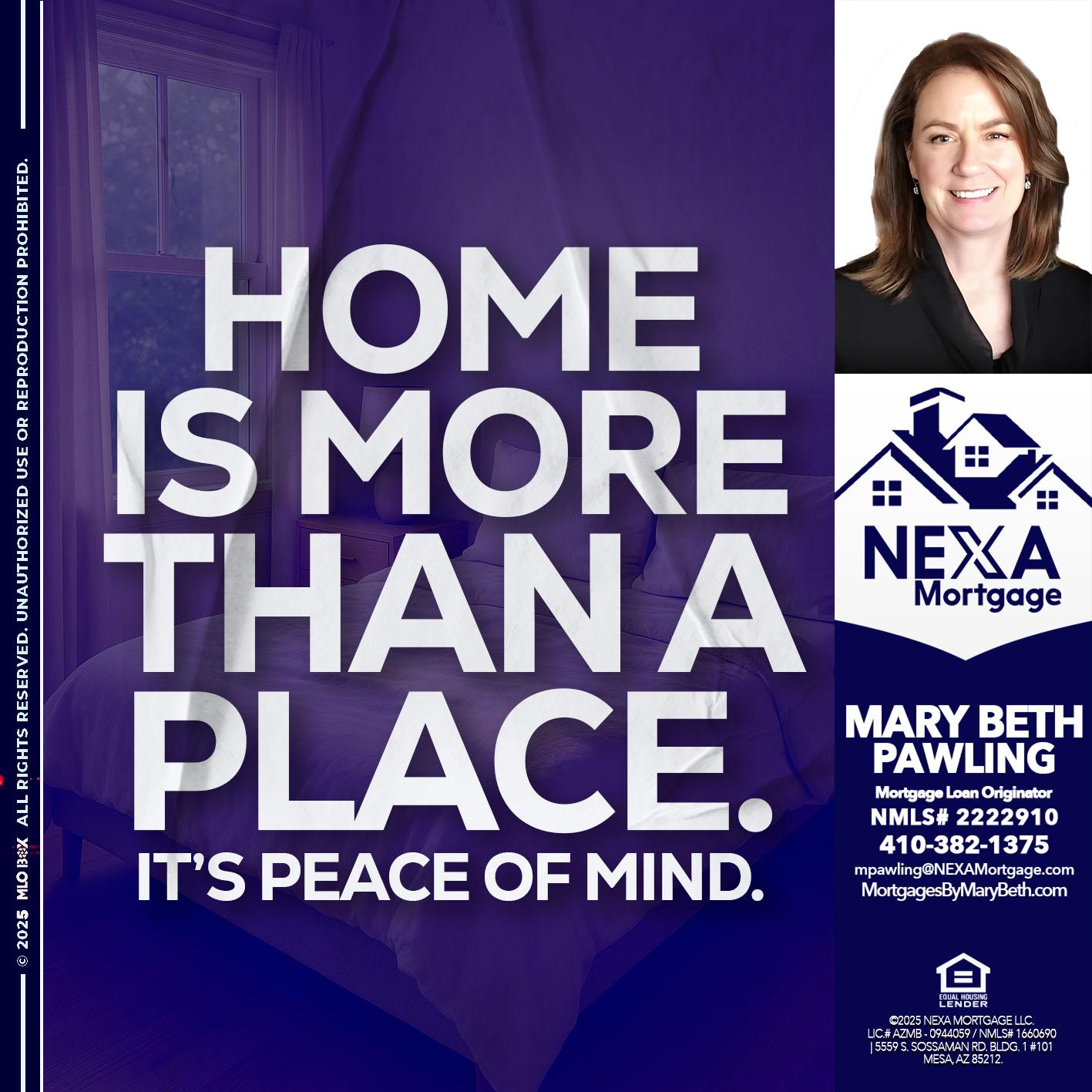 HOME IS MORE - Mary Beth Pawling -Mortgage Loan Originator