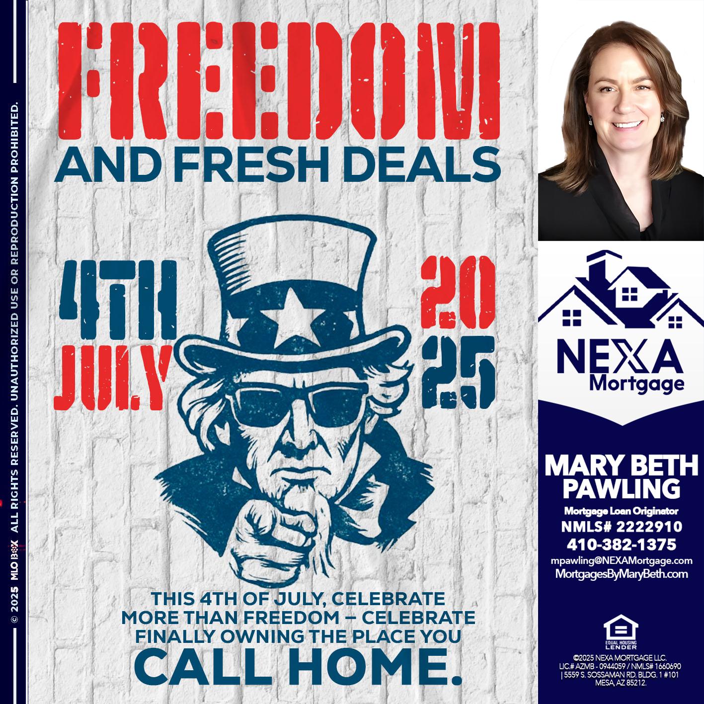FREEDOM - Mary Beth Pawling -Mortgage Loan Originator