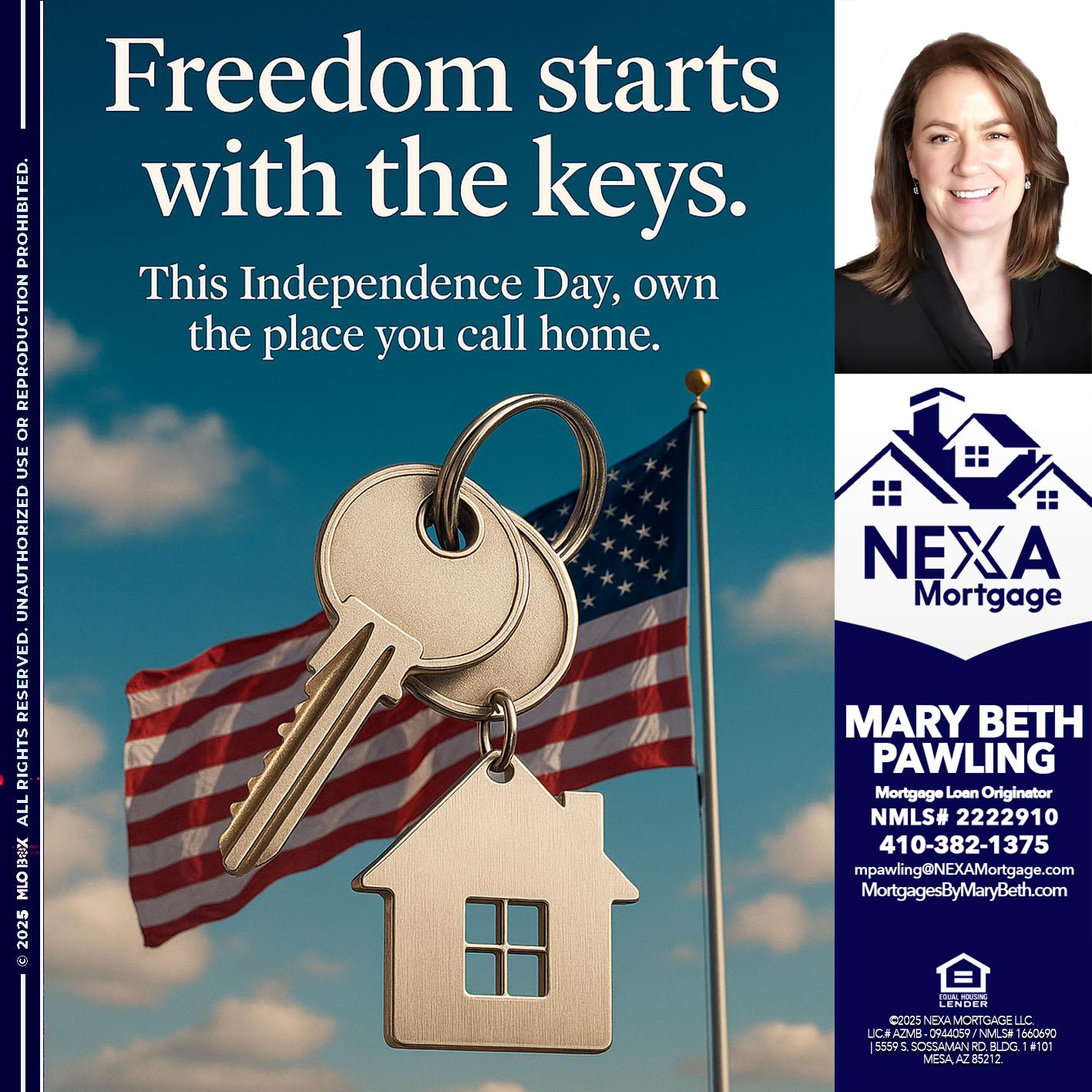FREEDOM STARTS - Mary Beth Pawling -Mortgage Loan Originator
