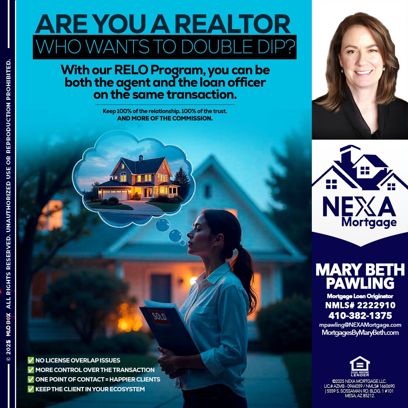 Are you a Realtor? - Mary Beth Pawling -Mortgage Loan Originator
