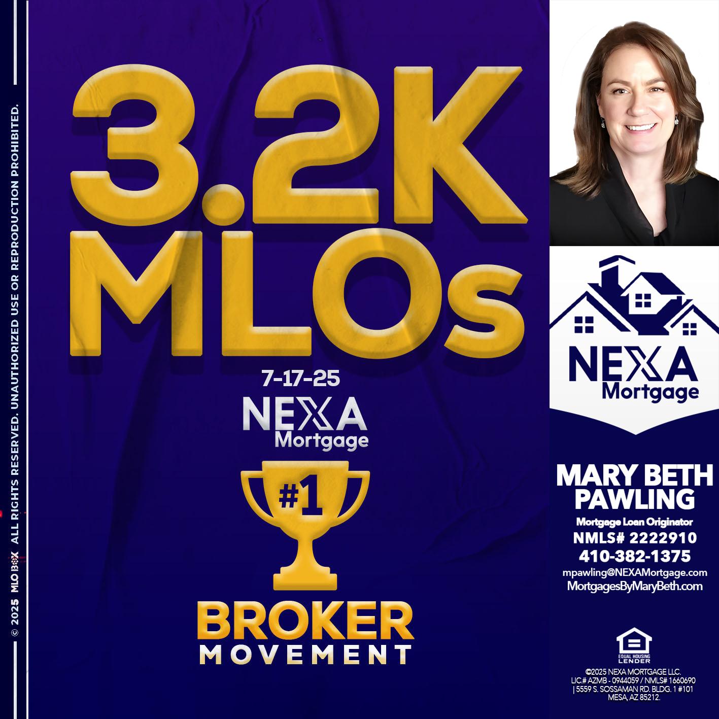 3.2K MLOs - Mary Beth Pawling -Mortgage Loan Originator