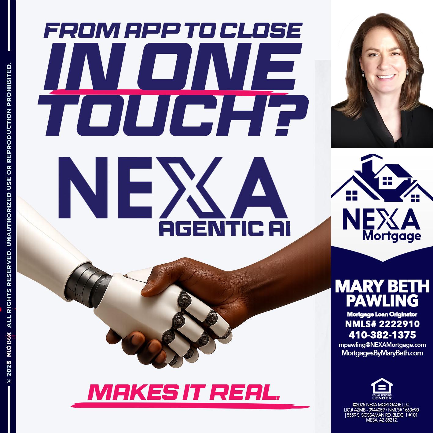 IN ONE TOUCH - Mary Beth Pawling -Mortgage Loan Originator