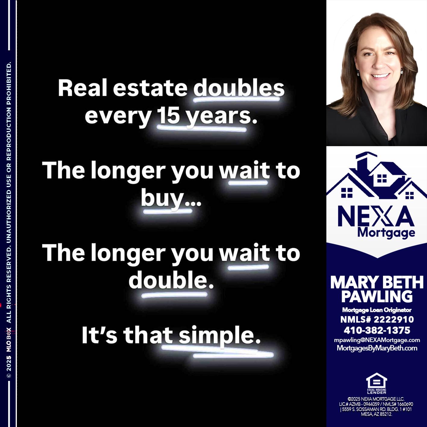 REAL ESTATE - Mary Beth Pawling -Mortgage Loan Originator